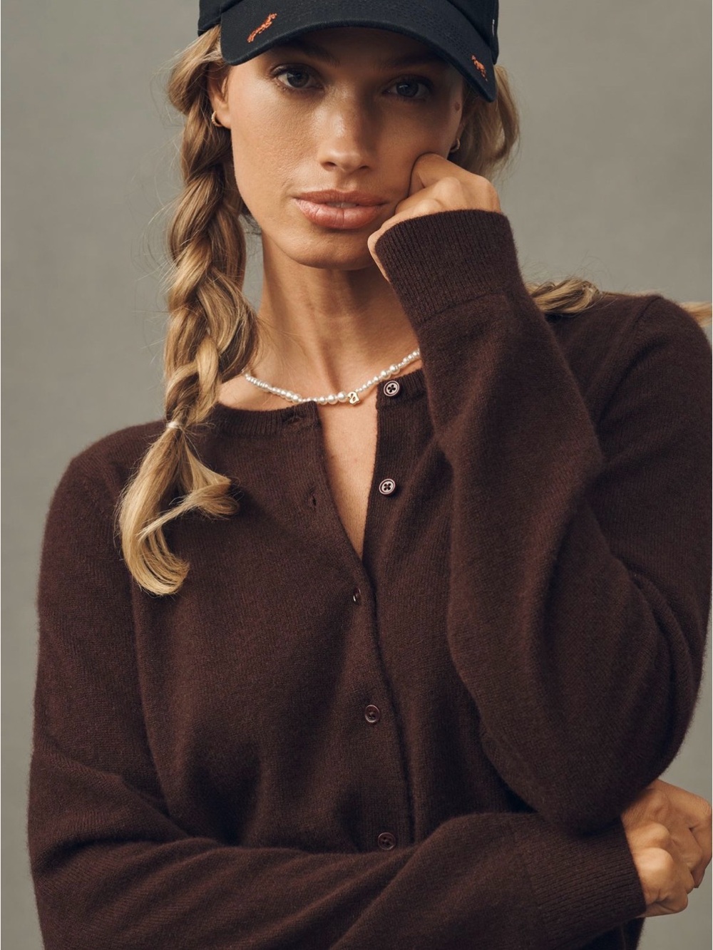 Knyt & Lynk 100% Cashmere Button Up Sweater